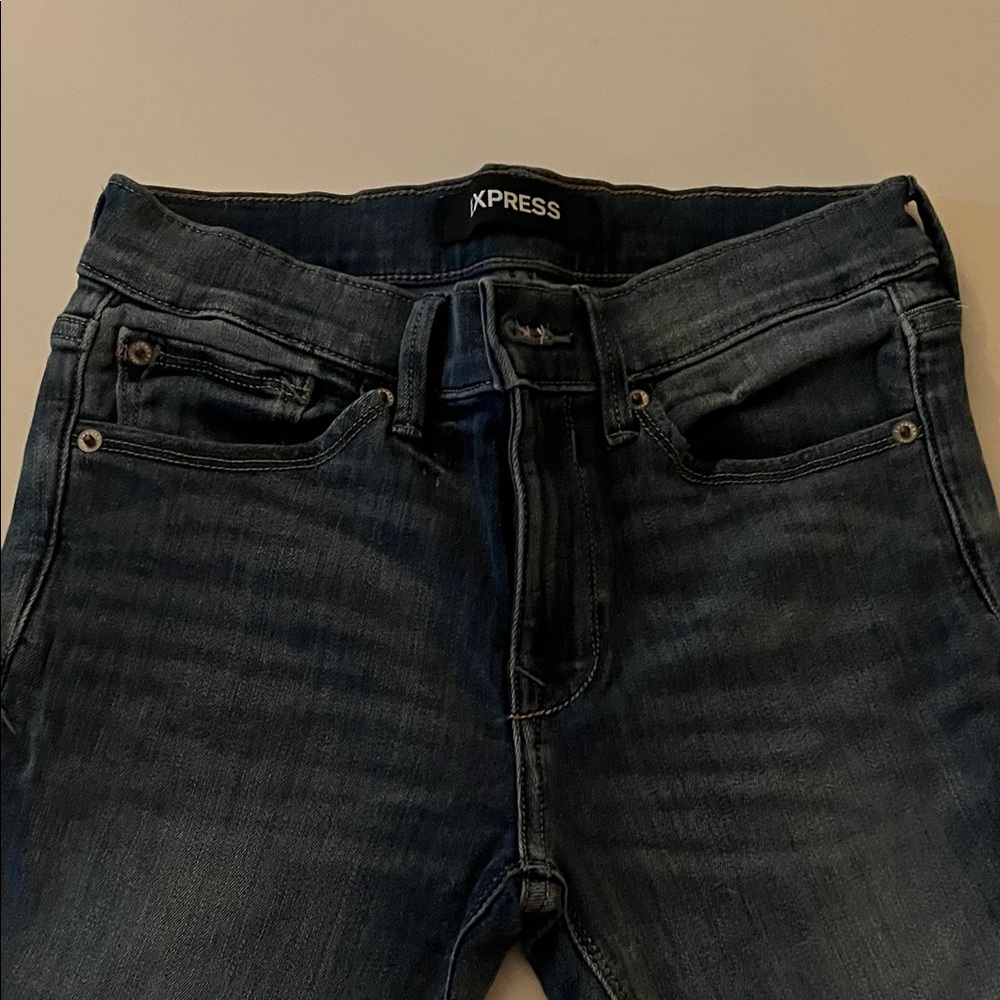 Express women’s Deep Blue Skinny Jeans